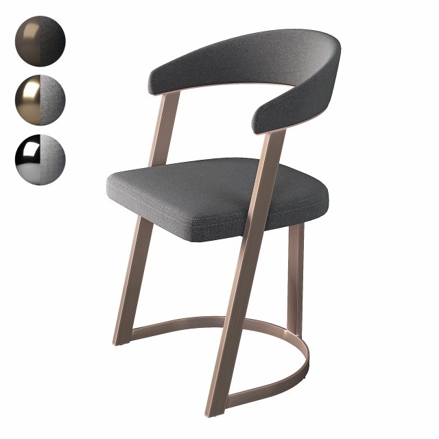 designer chair dining chair dexter 3D Model .c4d .max .obj .3ds .fbx .stl .blend 