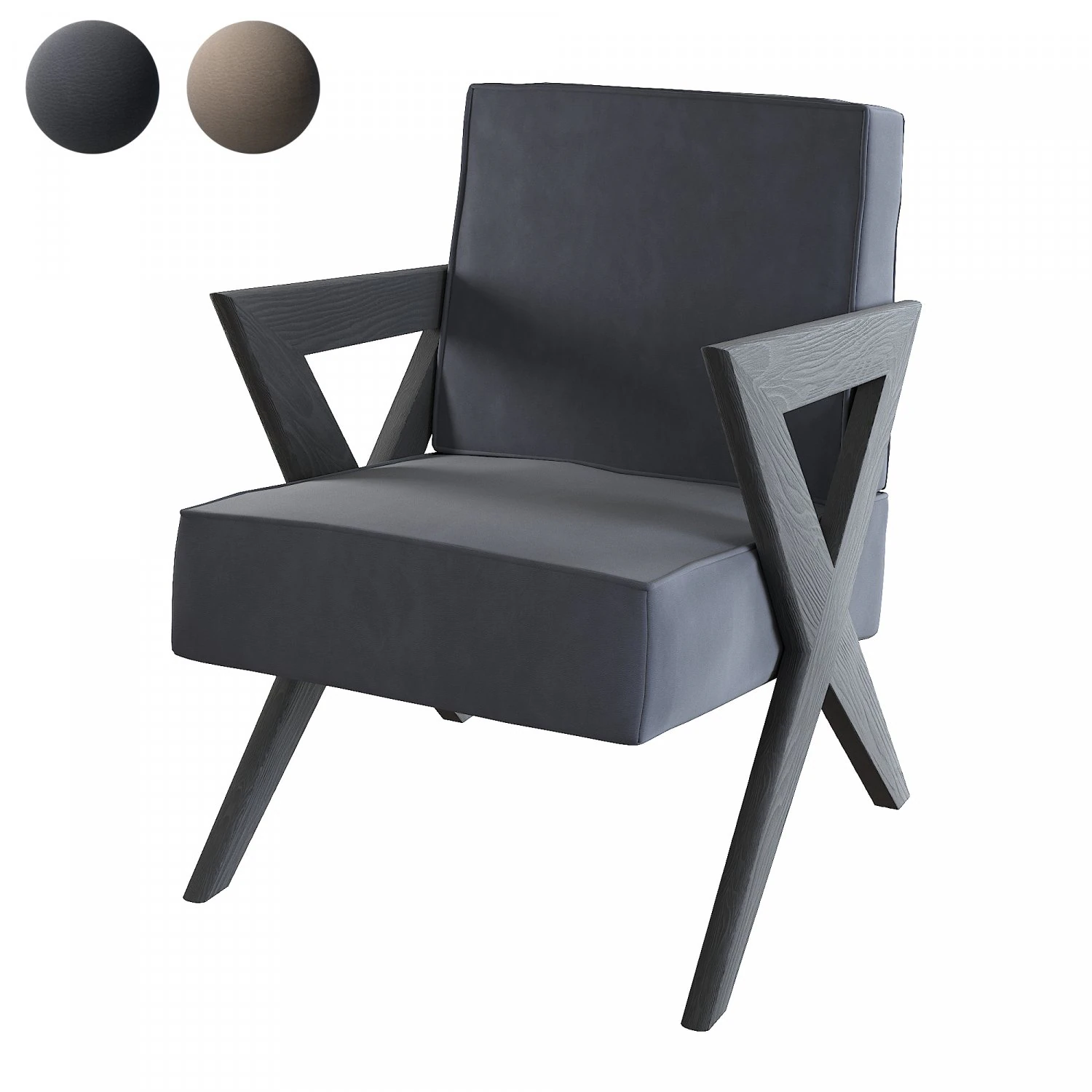 chair felippe by eichholtz designer armchair 3D Model .c4d .max .obj .3ds .fbx .stl .blend