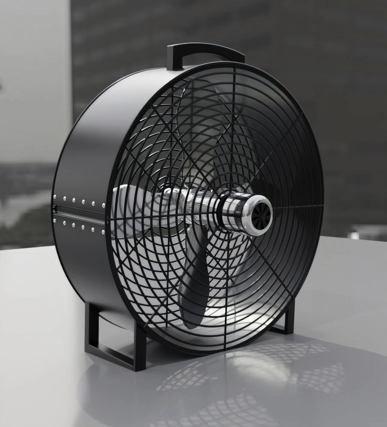 industrial fun 3d model 3D Model .c4d .max .obj .3ds .fbx .stl .blend 