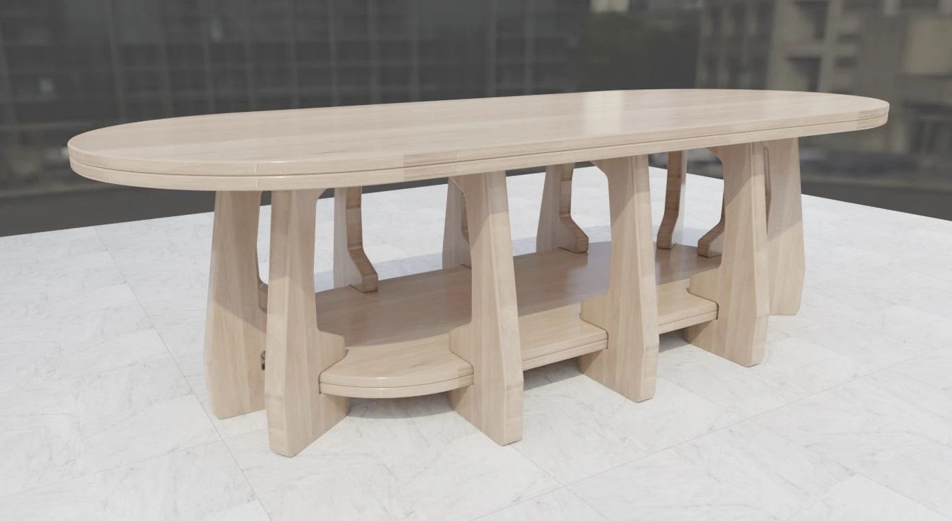 tavolino in legno 3d 3D Model .c4d .max .obj .3ds .fbx .stl .blend