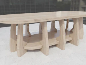 tavolino in legno 3d Modello 3D