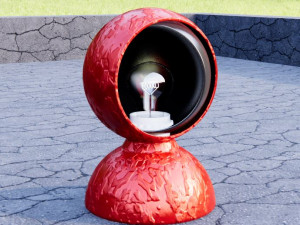 lampada metallo rossa 3Dモデル