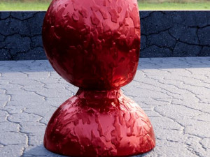 lampada metallo rossa Model 3D