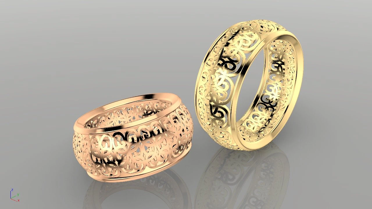 patterned women ring - model 2 3D Print Model .c4d .max .obj .3ds .fbx .stl .blend 