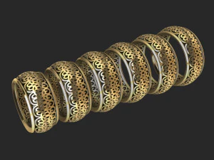 patterned women ring - model 2 3D Print Model