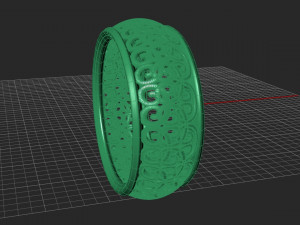 patterned women ring - model 2 3D 打印模型