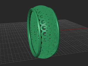 patterned women ring - model 2 3D Print Model