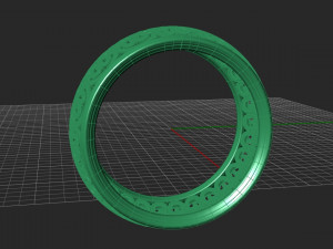 patterned women ring - model 2 3D 打印模型