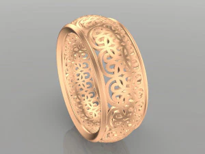 patterned women ring - model 2 3D Print Model
