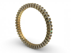 eternity women ring - 3d print model 3D प्रिंट मॉडल