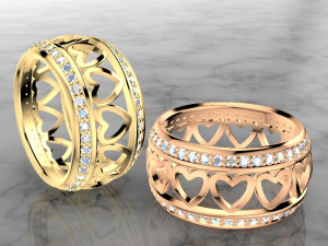 patterned women ring - model 3 - 3d print model 3D प्रिंट मॉडल