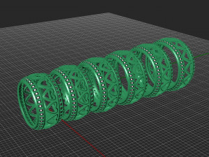 patterned women ring - model 3 - 3d print model 3D Принт Модель