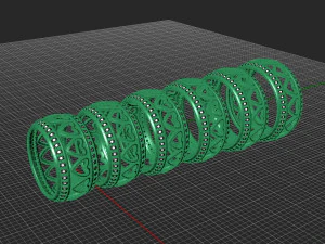 patterned women ring - model 3 - 3d print model 3D Print Model