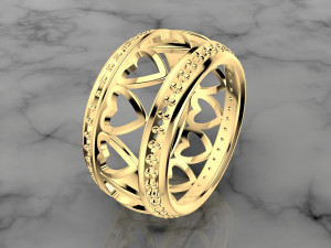 patterned women ring - model 3 - 3d print model 3D Принт Модель