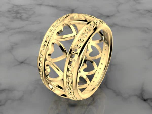 patterned women ring - model 3 - 3d print model 3D Print Model