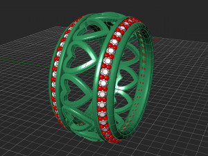 patterned women ring - model 3 - 3d print model 3D Принт Модель