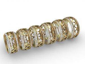 patterned women ring - model 3 - 3d print model 3D Принт Модель