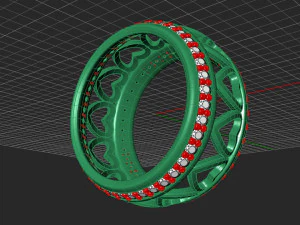 patterned women ring - model 3 - 3d print model 3D Print Model