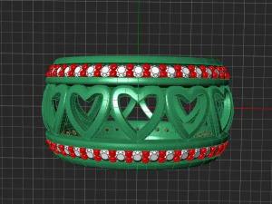 patterned women ring - model 3 - 3d print model 3D Print Model