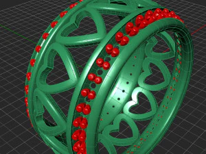 patterned women ring - model 3 - 3d print model 3D Print Model