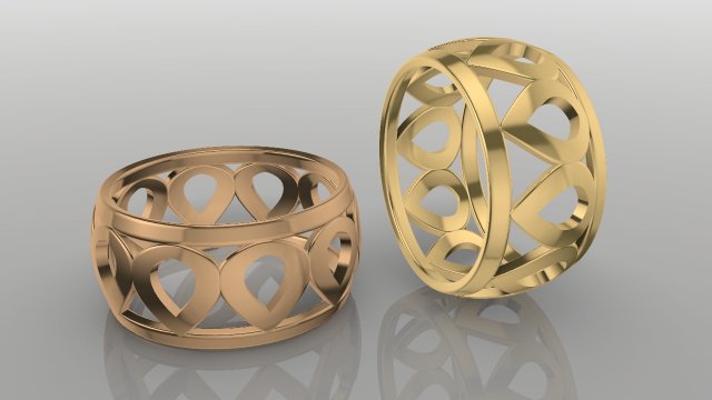 patterned ring - model 3 3d print model 3D Print Model .c4d .max .obj .3ds .fbx .stl .blend 