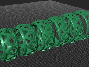 patterned ring - model 3 3d print model 3D Print Model