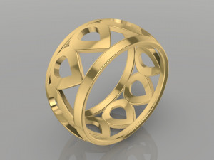 patterned ring - model 3 3d print model 3D Print Model