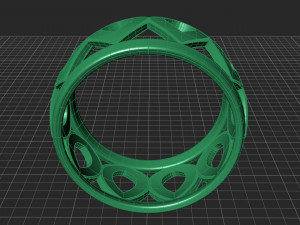 patterned ring - model 3 3d print model 3D Print Model
