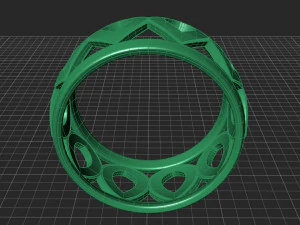 patterned ring - model 3 3d print model 3D Print Model