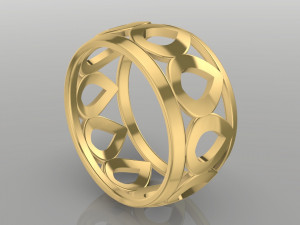 patterned ring - model 3 3d print model 3D Print Model