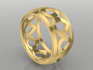 patterned ring - model 3 3d print model 3D Print Model