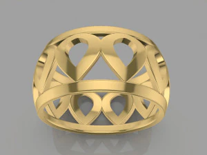 patterned ring - model 3 3d print model 3D Print Model