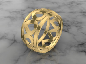patterned ring - model 3 3d print model 3D Print Model