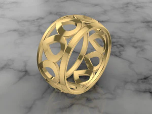 patterned ring - model 3 3d print model 3D Print Model