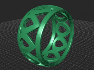 patterned ring - model 3 3d print model 3D Print Model