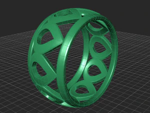 patterned ring - model 3 3d print model 3D Print Model