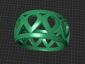 patterned ring - model 3 3d print model 3D Print Model