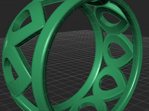 patterned ring - model 3 3d print model 3D Print Model