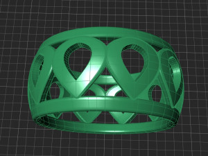 patterned ring - model 3 3d print model 3D Print Model