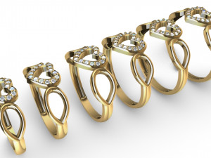 hollow women ring - model 1 - 3d printable model Modelo de Impressão 3D