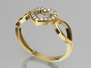 hollow women ring - model 1 - 3d printable model Modelo de Impressão 3D