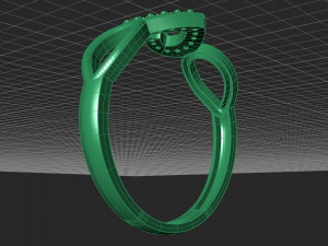 hollow women ring - model 1 - 3d printable model Modelo de Impressão 3D