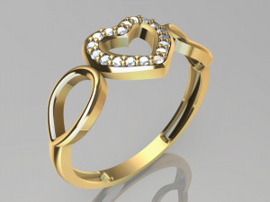 hollow women ring - model 1 - 3d printable model Modelo de Impressão 3D