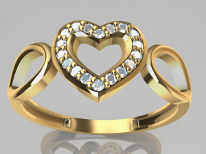 hollow women ring - model 1 - 3d printable model Modelo de Impressão 3D