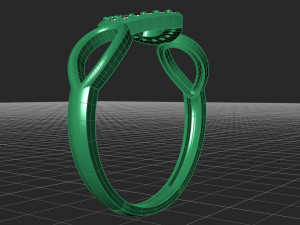 hollow women ring - model 1 - 3d printable model Modelo de Impressão 3D