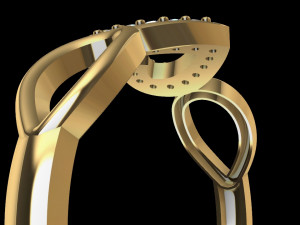 hollow women ring - model 1 - 3d printable model Modelo de Impressão 3D