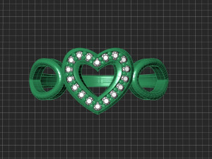 hollow women ring - model 1 - 3d printable model Modelo de Impressão 3D