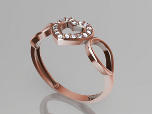 hollow women ring - model 1 - 3d printable model Modelo de Impressão 3D