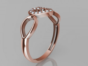 hollow women ring - model 1 - 3d printable model Modelo de Impressão 3D