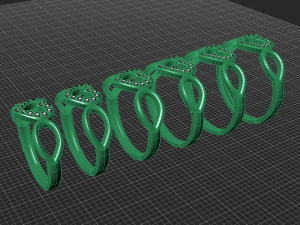 hollow women ring - model 1 - 3d printable model Modelo de Impressão 3D
